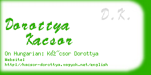 dorottya kacsor business card